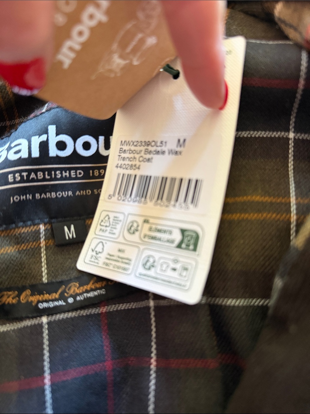 Barbour Classic Bedale Wax Jacket In Olive. Sz M. New - Picture 6 of 13